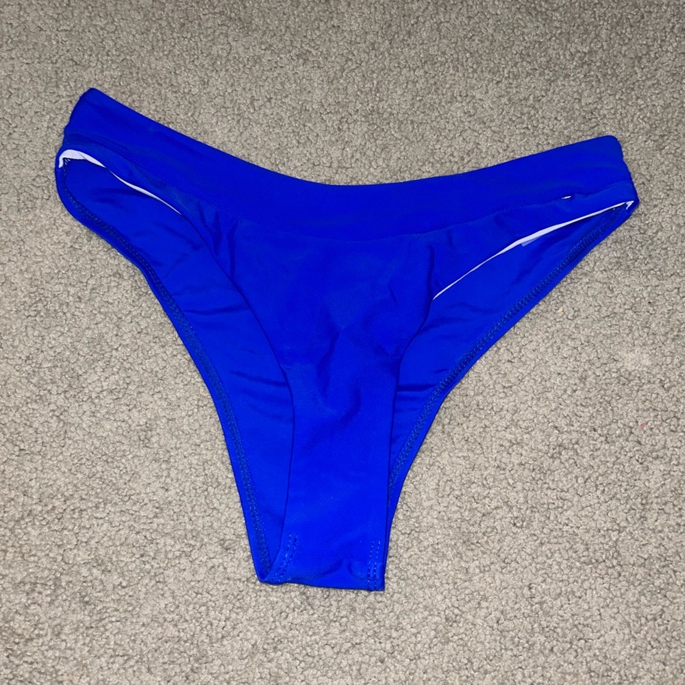 blue bikini bottom